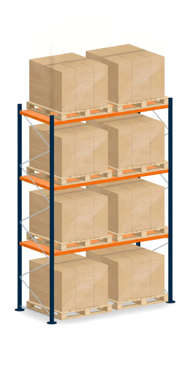 Estantería Paletización 353x184x100 3 Niveles