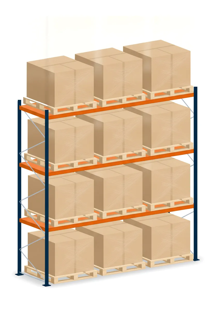 Estantería de Paletización Reforzada 353cm