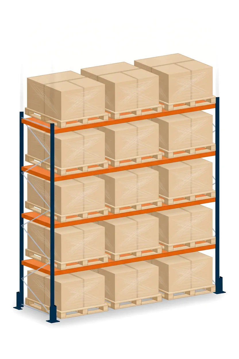Estantería Paletización Reforzada 353x269x100 4 Niveles