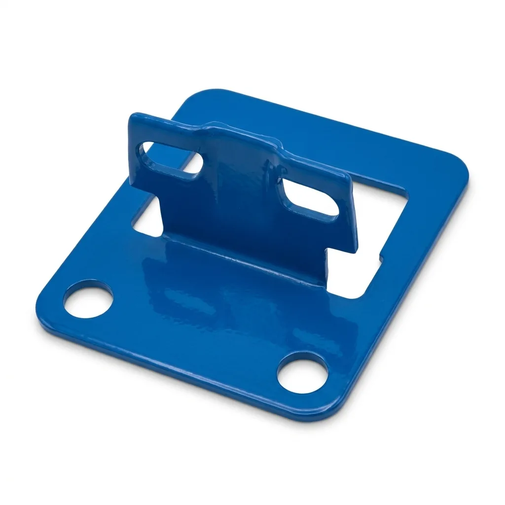 Pie de estantería de paletización · placa base 120×120×3 mm con soporte soldado