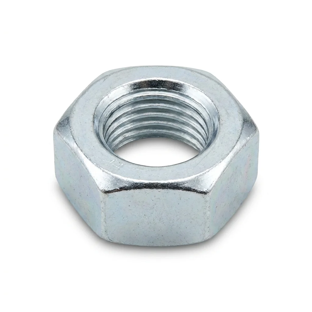 Tuercas hexagonales M10 zincadas para bracing y pie de estantería · pack de 10 unidades