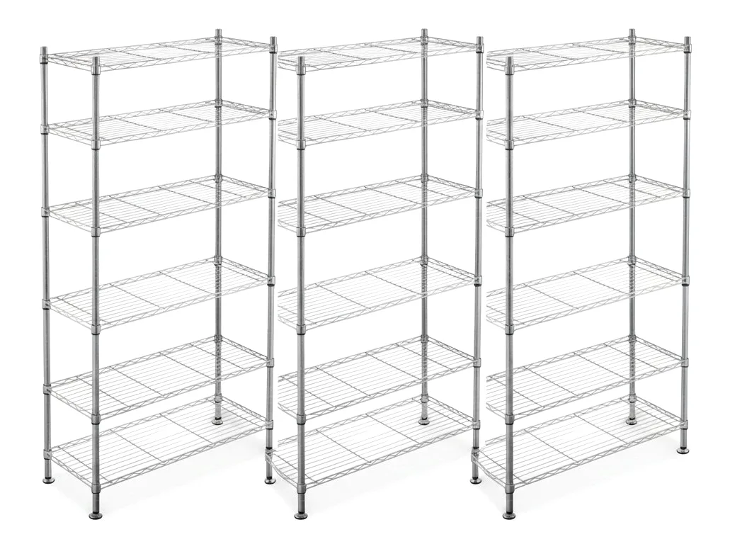 Estantería Garaje 150x75x30 Cromada | Urban 4 Módulos