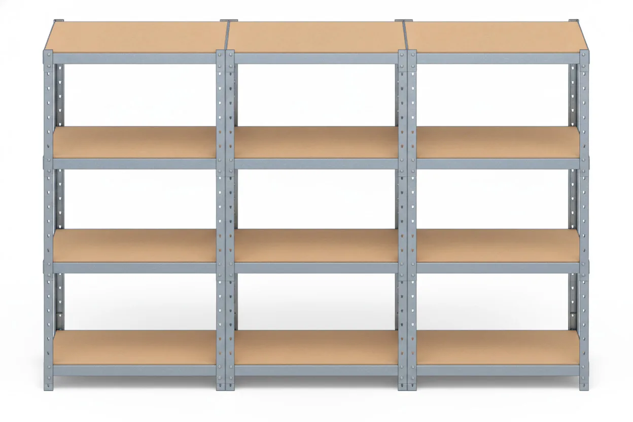 Estantería Garaje 160x80x40 | 3 Módulos URBAN Galvanizada