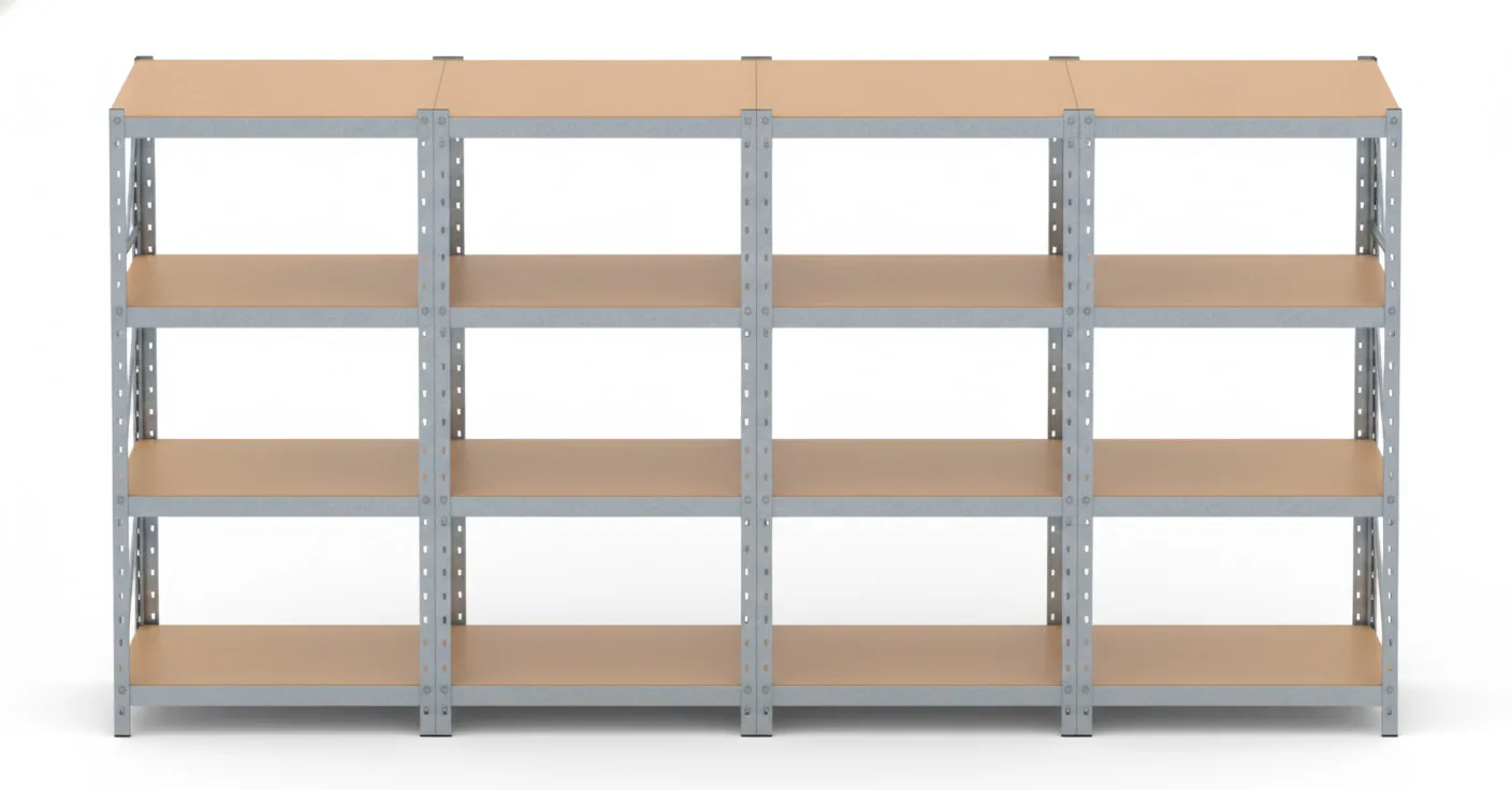 Estantería Garaje 160x80x40 MDF Galvanizado Carga Ligera