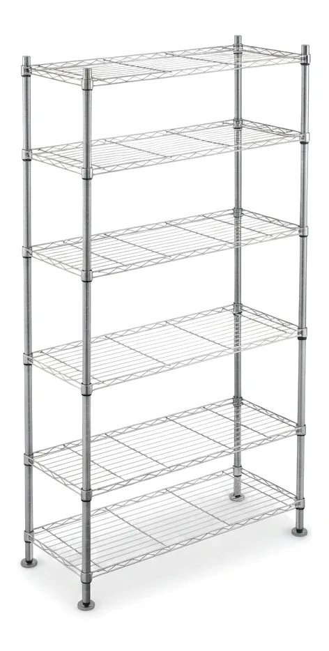 Estantería Garaje 180x90x40 Cromada Carga Ligera