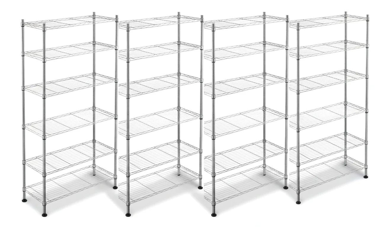 Estantería Garaje 180x90x40 | Cromada | Carga Ligera