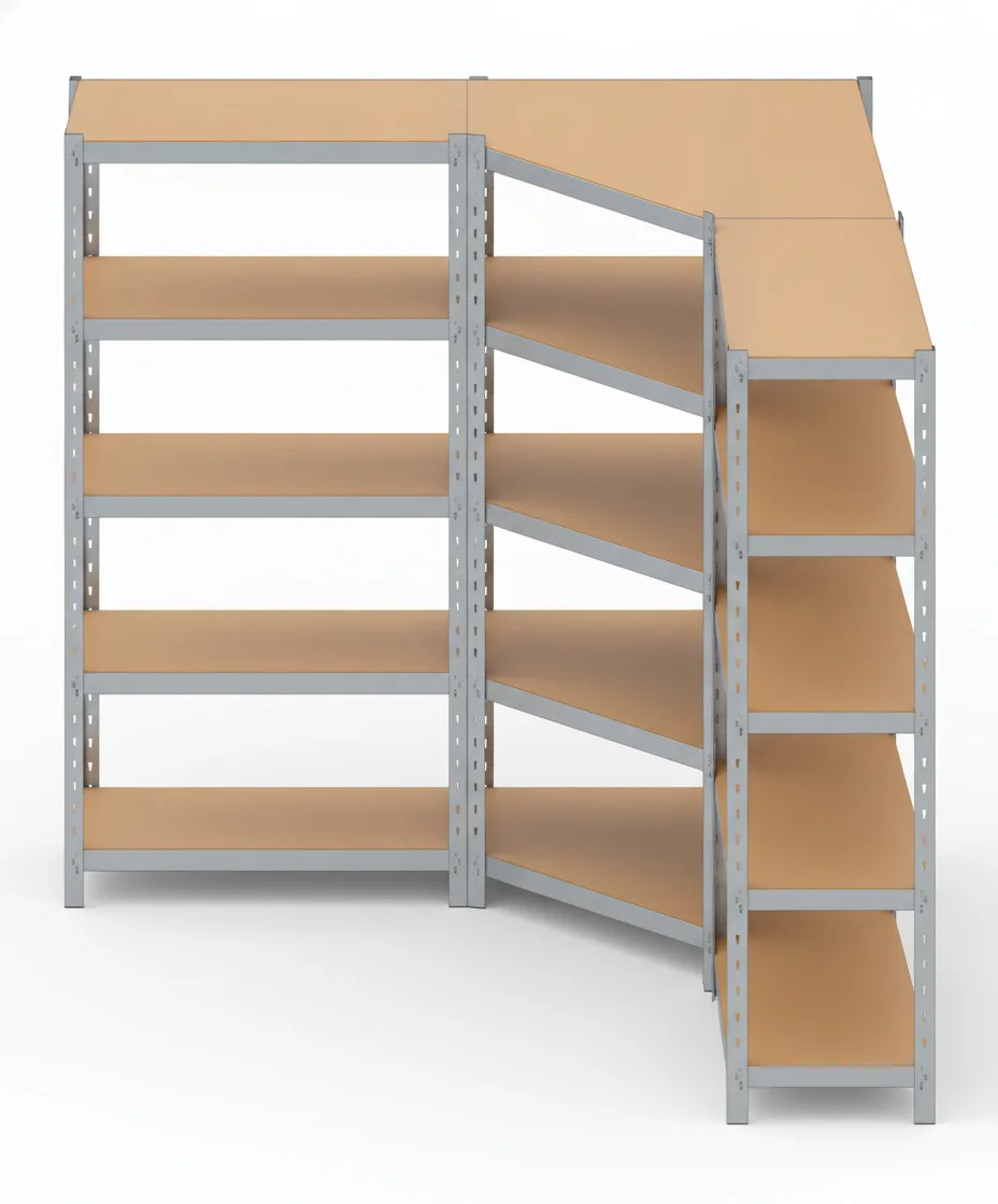 Estantería Garaje en L 180x90x40 Galvanizada 2 Módulos