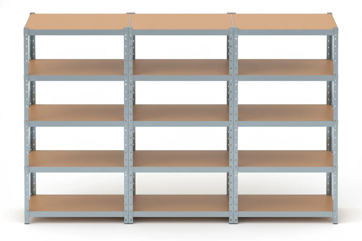 Estantería Garaje 180x90x40cm Carga Ligera Galvanizada