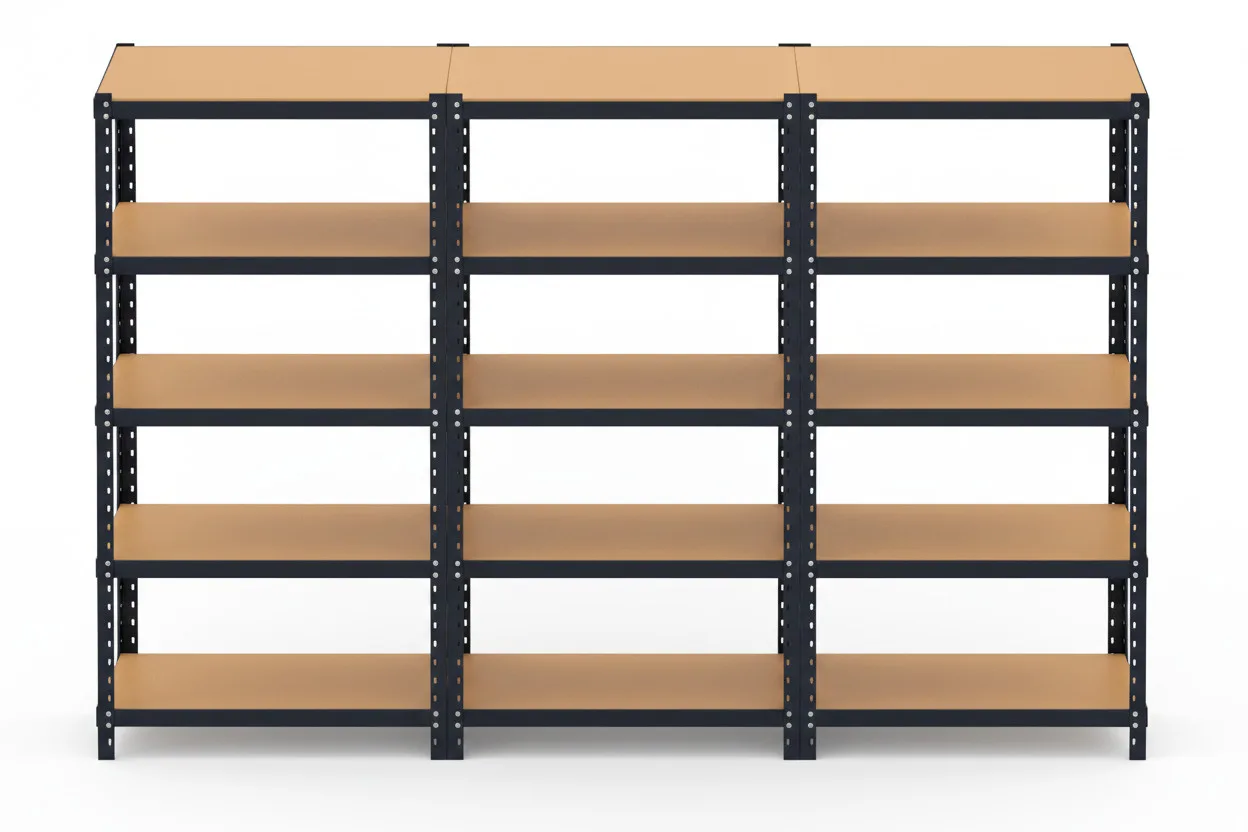 Estantería Garaje 180x90x40 Negra 3 Módulos | Urban