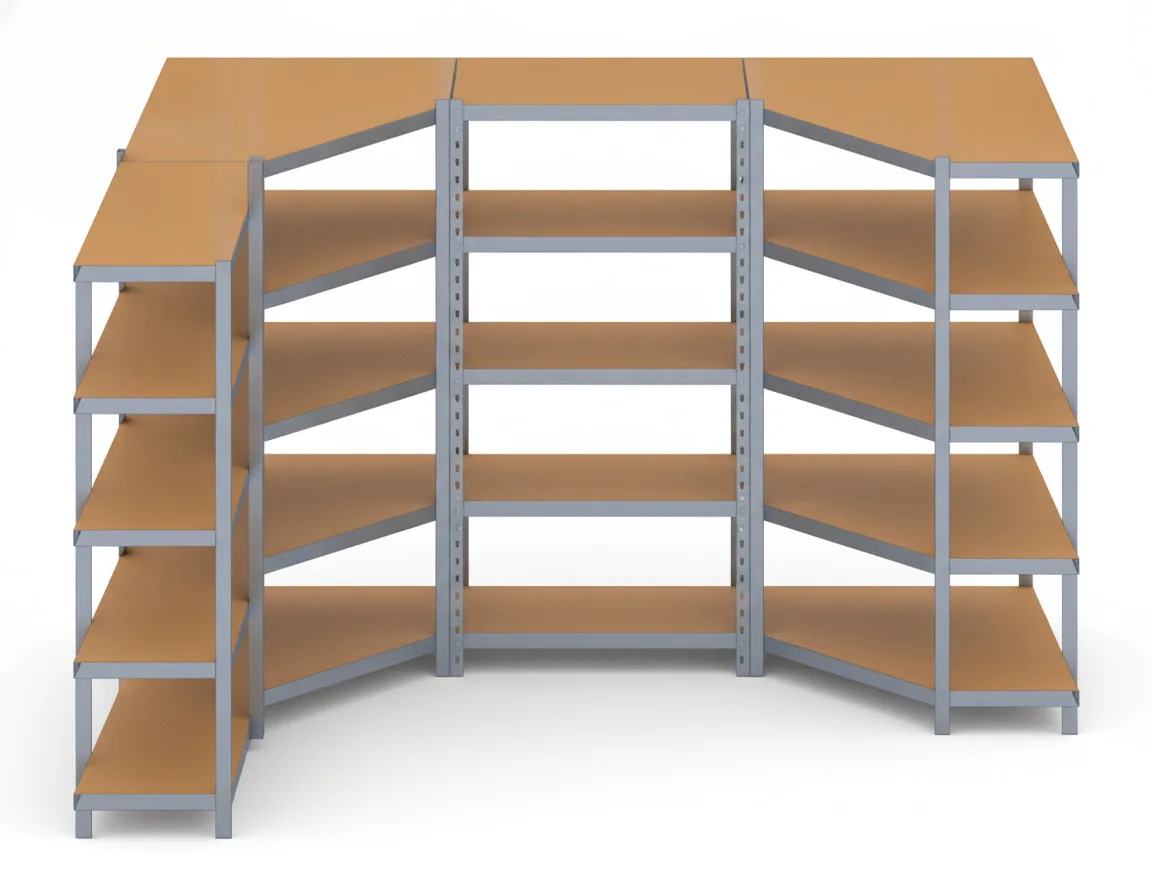 Estantería Garaje en U 180x90x40 Galvanizada 2 Módulos (1+1+0)