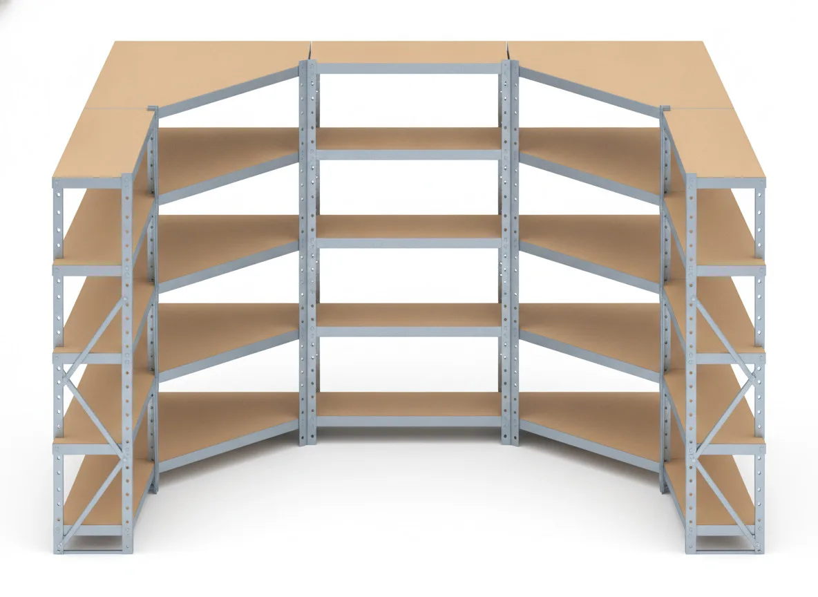 Estantería Garaje 180x90x30 U 3 Módulos Galvanizada