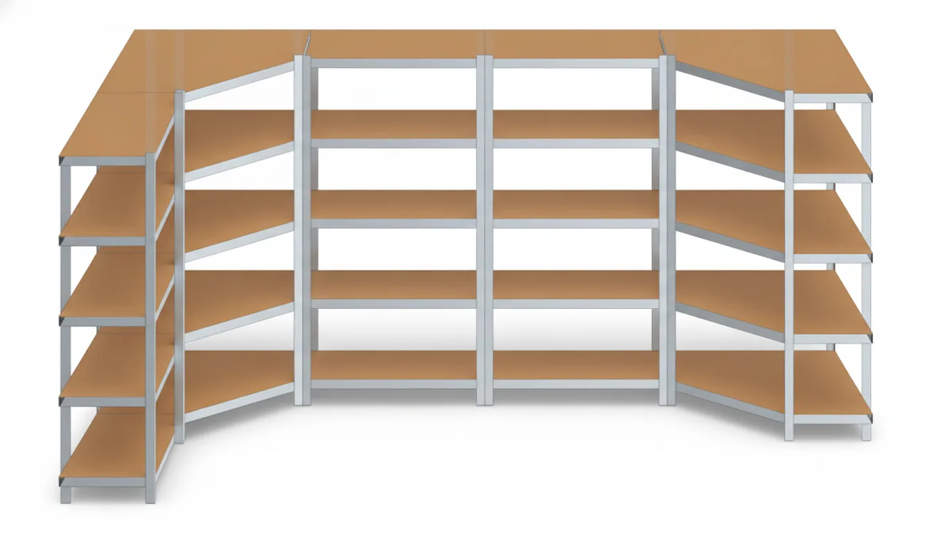 Estantería Garaje en U 180x90x40 Galvanizada 3 Módulos (1+2+0)