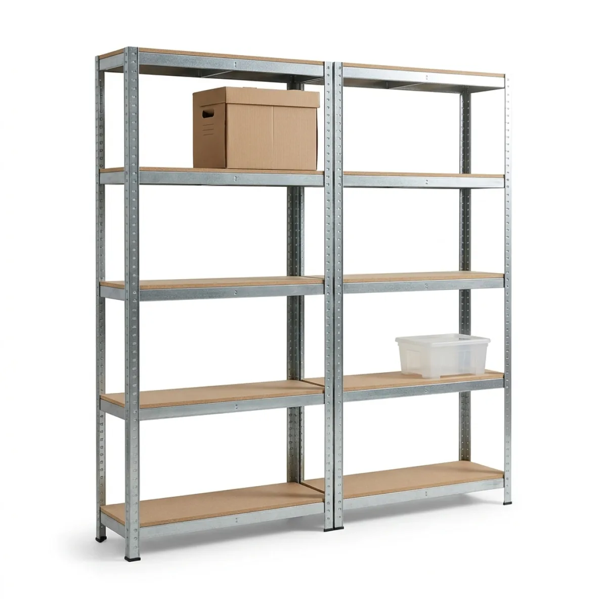 Estante Galvanizada Industrial Reta 2 Módulos · 180x90x30 cm