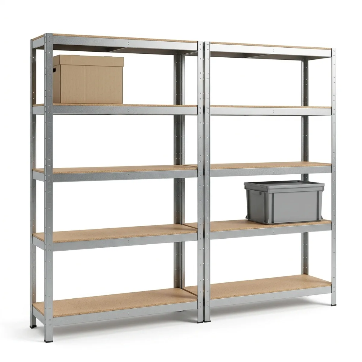 Estantes de Arrumação para Garagem 2 Módulos · 150x70x30 cm · 150 kg