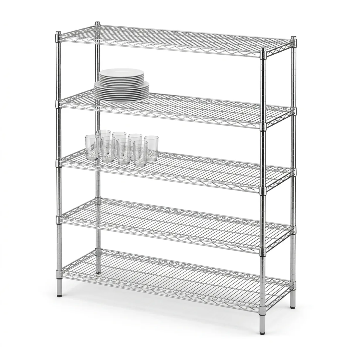 Estante Metálica Cromada 1 Módulo · 180x120x45 cm · 150 kg