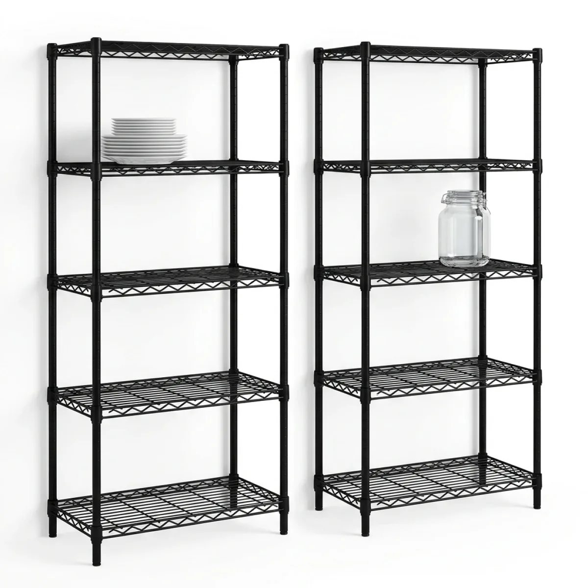 Estante de Aço Aramado 2 Módulos · 150x75x30 cm · 150 kg