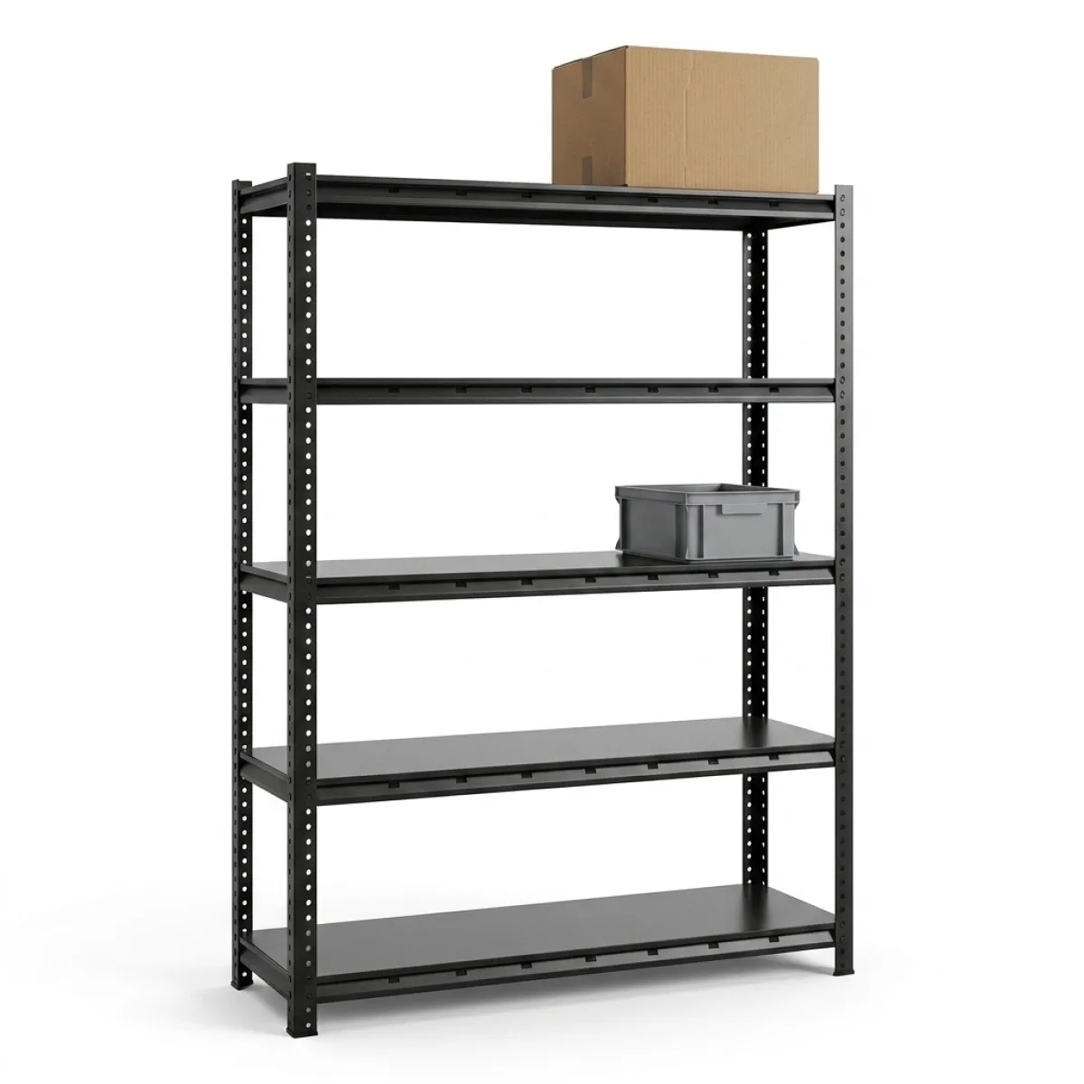 Scaffalatura in Ferro Industriale 275 kg · 180x120x60 cm · Nero Nero 2