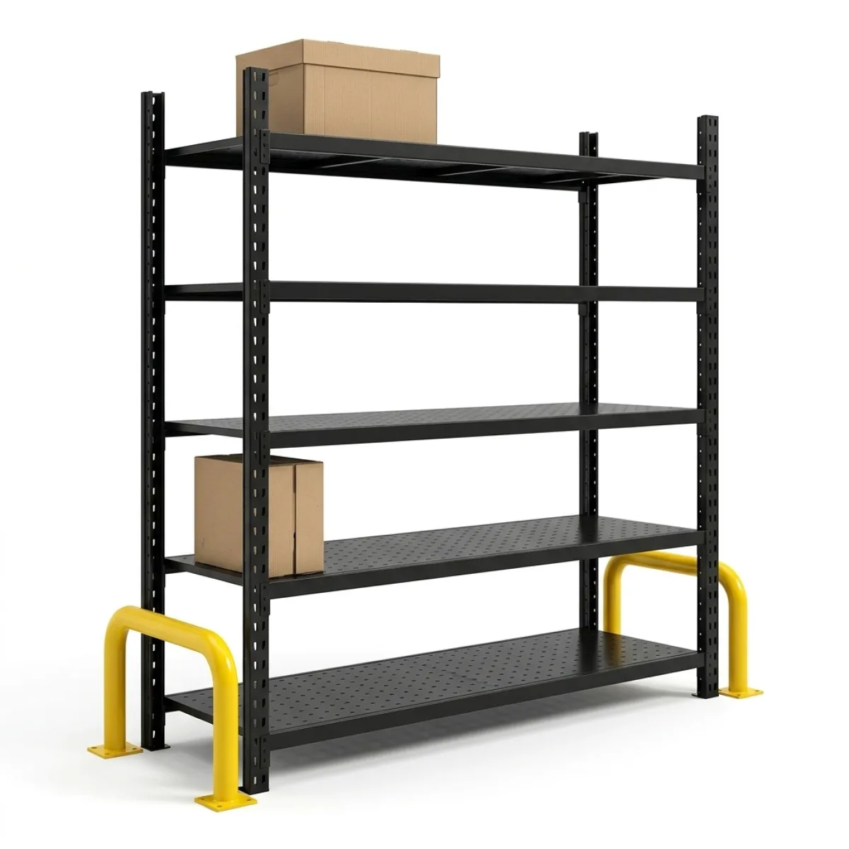 Scaffalatura in Ferro Industriale 275 kg · 180x120x60 cm · Nero Nero 4
