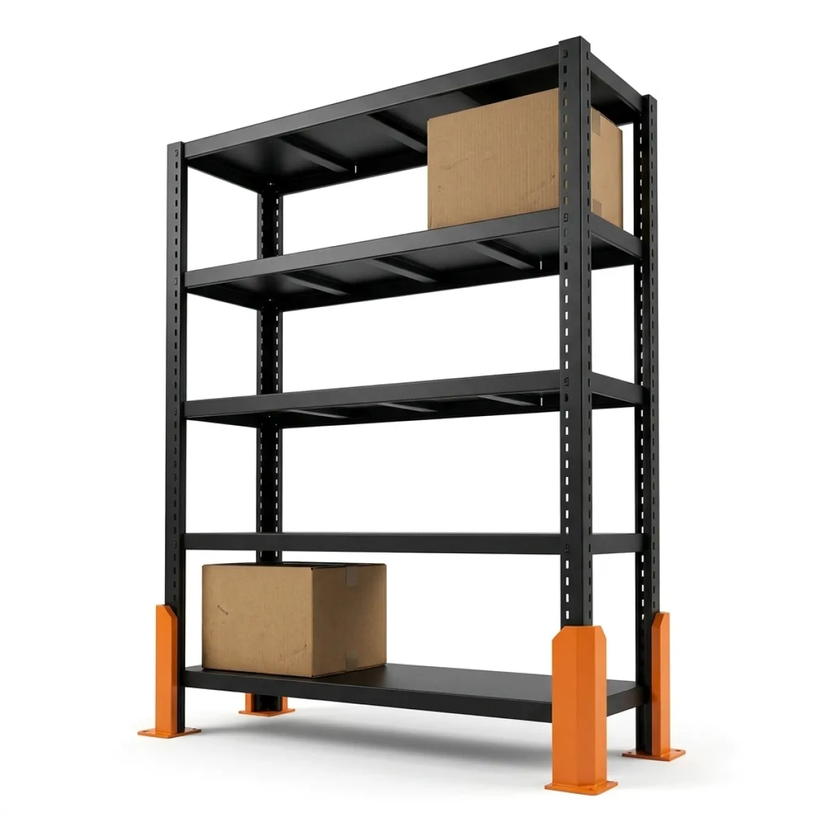 Scaffalatura in Ferro Industriale 275 kg · 180x120x60 cm · Nero Nero 6