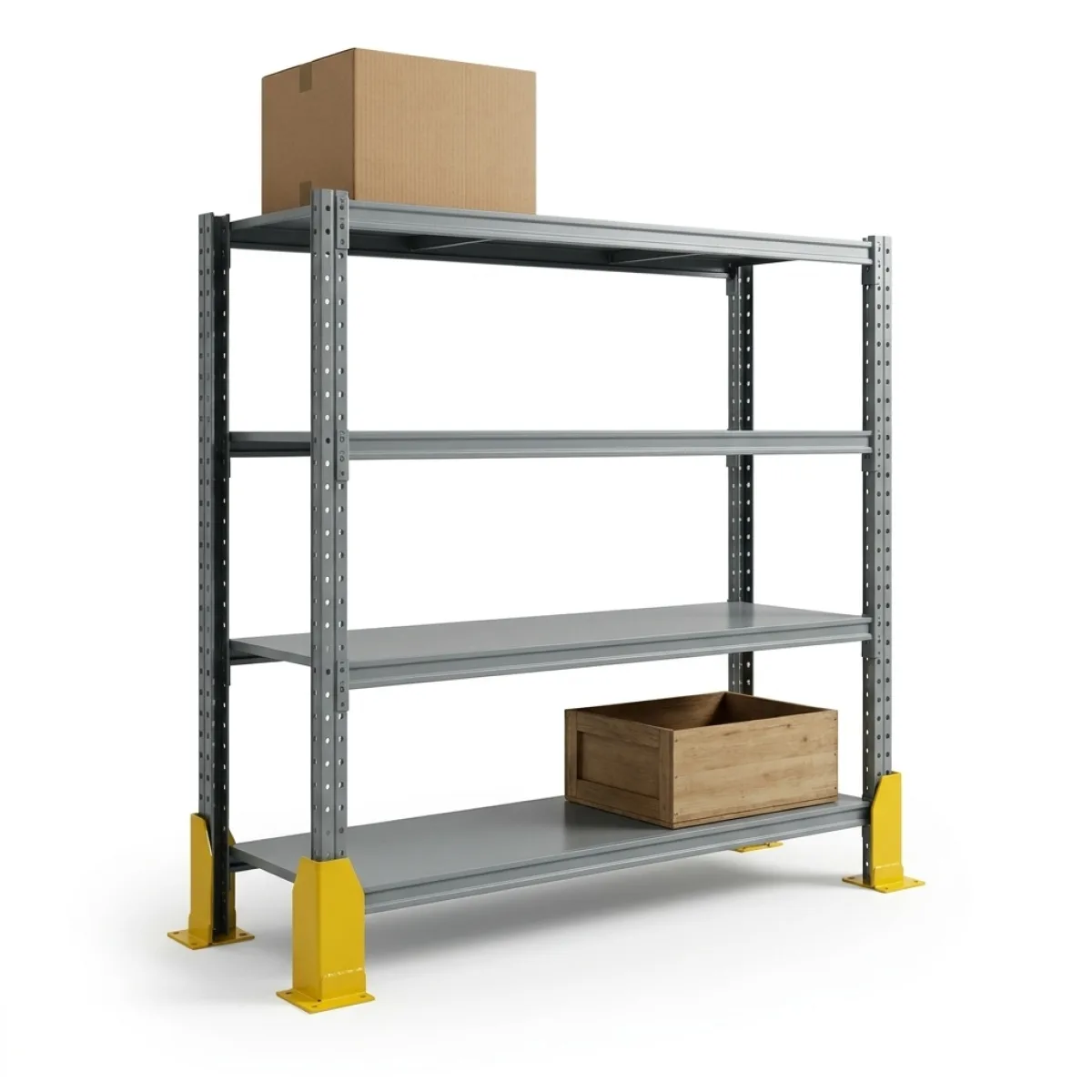 Scaffale in Ferro Componibile 300 kg · 4 Livelli · 180x180x60 cm Grigio 3