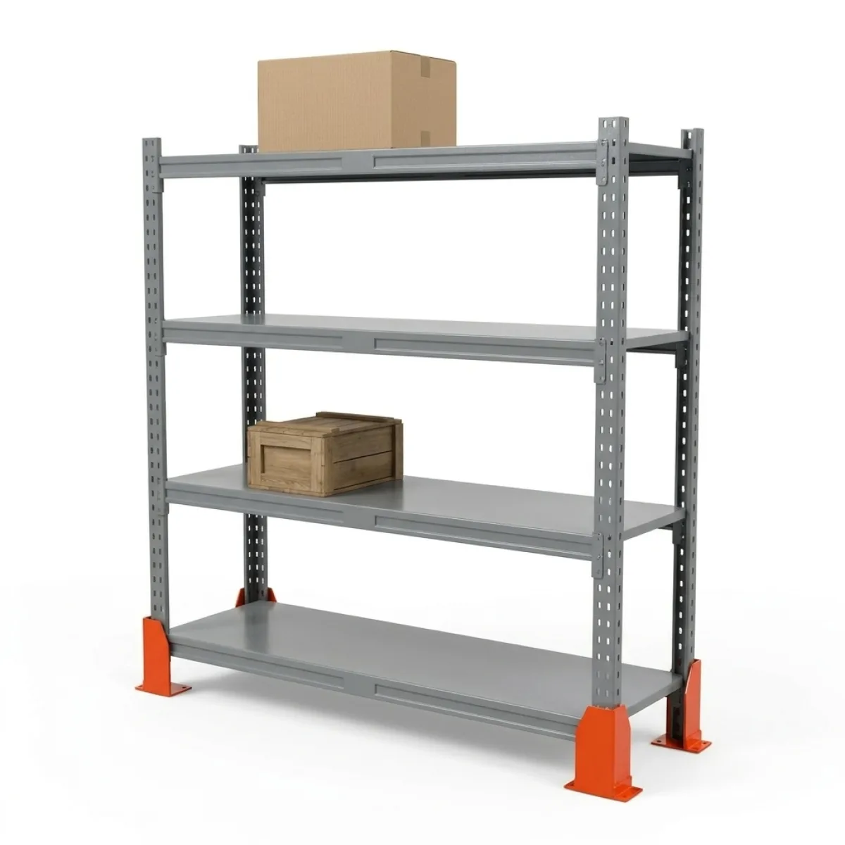 Scaffale in Ferro Componibile 300 kg · 4 Livelli · 180x180x60 cm Grigio 6
