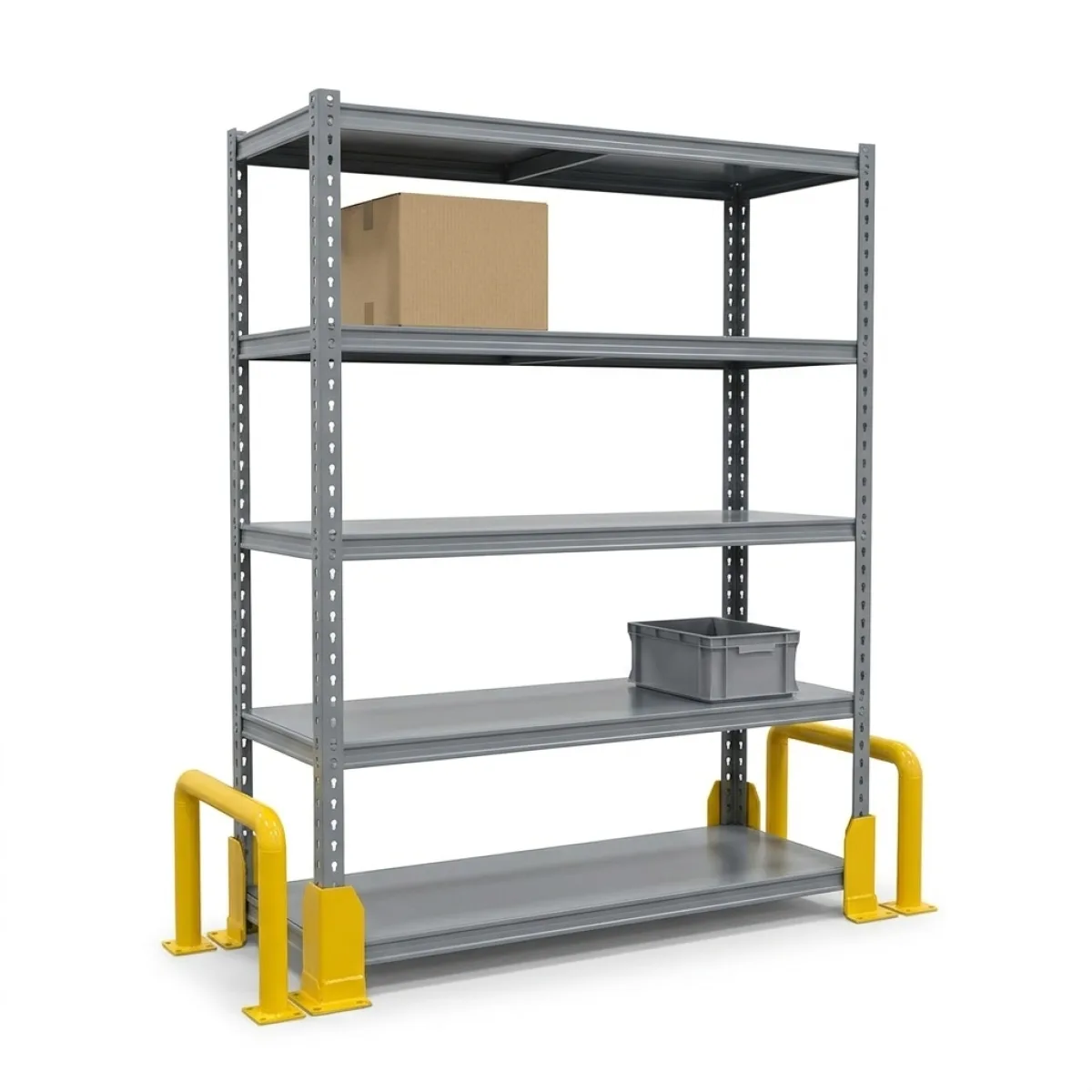 Scansia in Metallo per Magazzino 300 kg · 4 Livelli · 180x120x60 cm Grigio 5