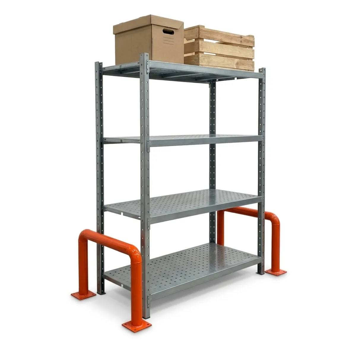 Scansia in Metallo per Magazzino 300 kg · 4 Livelli · 180x120x60 cm Grigio 7