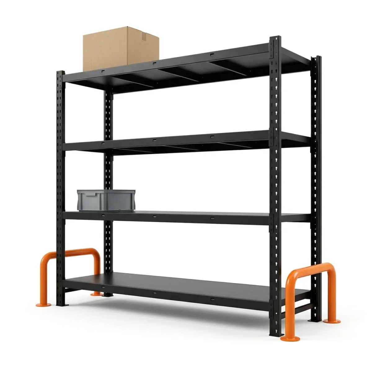 Scaffalatura Picking per Magazzino 200 kg · 200x200x60 cm · Nero Nero 7
