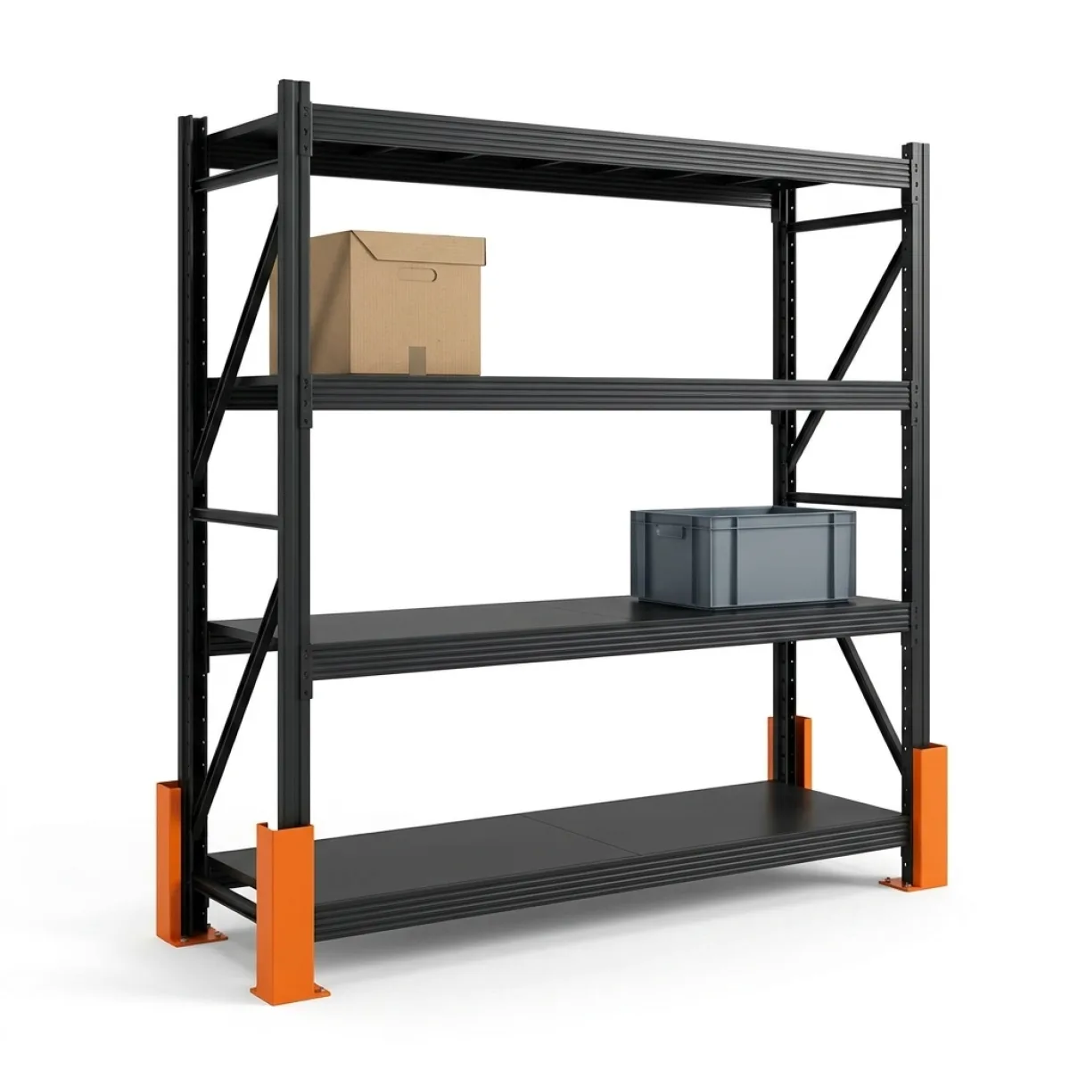 Scaffalatura Picking per Magazzino 200 kg · 200x200x60 cm · Nero Nero 6