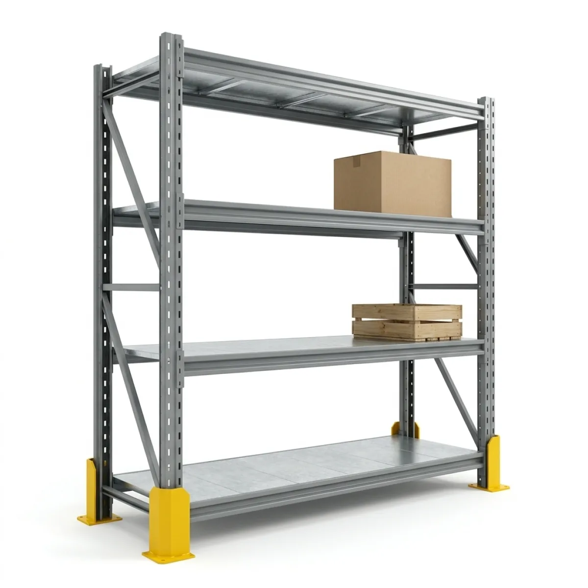 Scaffali per Carichi Pesanti 600 kg · 4 Livelli · 180x150x60 cm Grigio/Argento 3