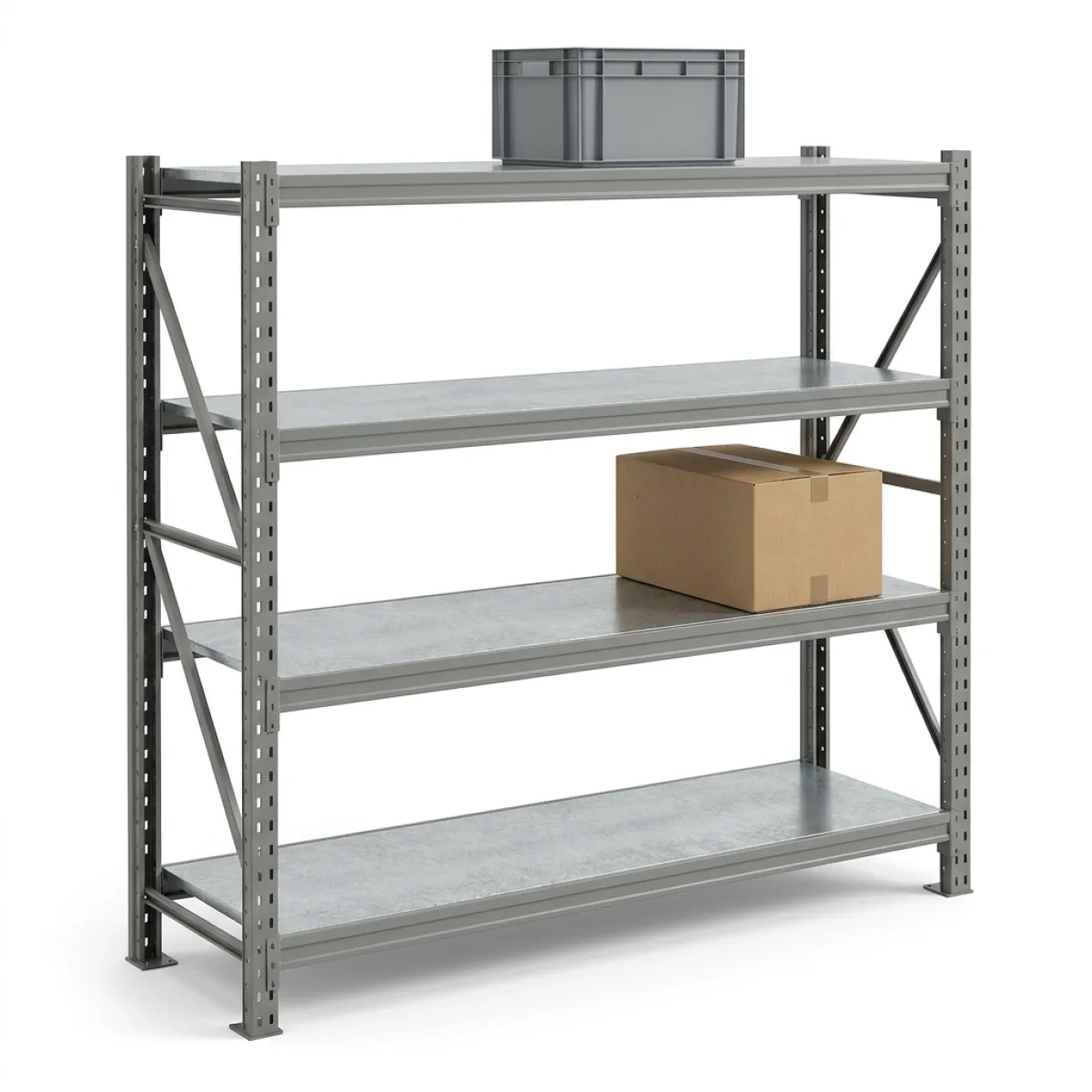 Estante de Carga Pesada Industrial 600 kg · 4 Níveis · 180x150x60 cm