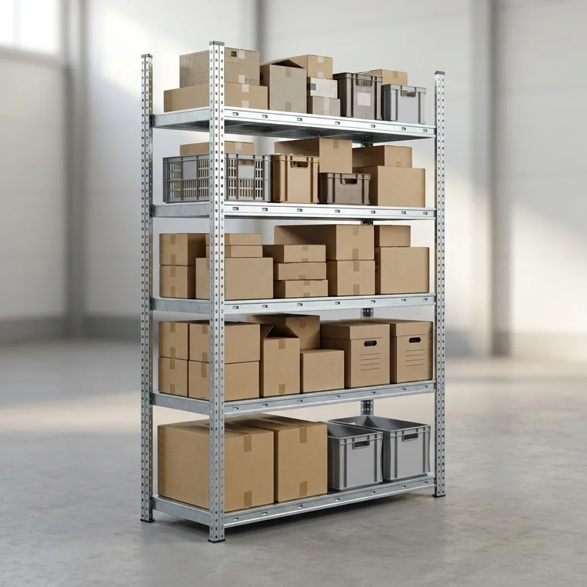 Scaffali per Officina Industriali 275 kg · 180x120x60 cm · Zincato Zincato 9