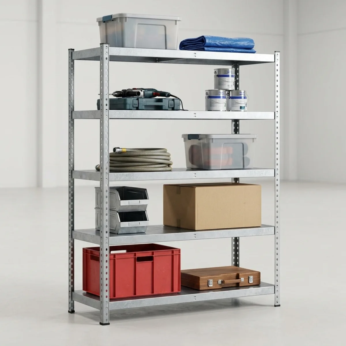 Scaffali per Officina Industriali 275 kg · 180x120x60 cm · Zincato Zincato 11