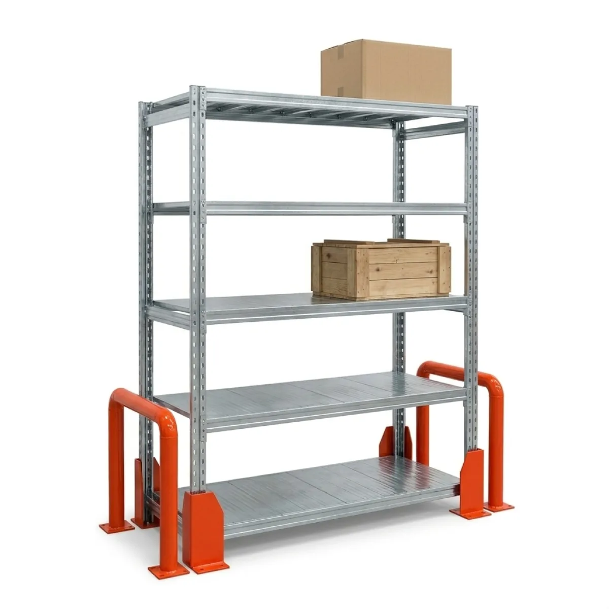 Scaffali per Officina Industriali 275 kg · 180x120x60 cm · Zincato Zincato 8