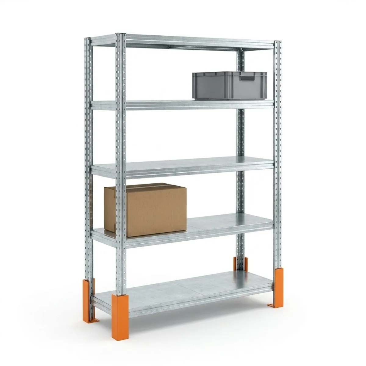 Scaffali per Officina Industriali 275 kg · 180x120x60 cm · Zincato Zincato 6