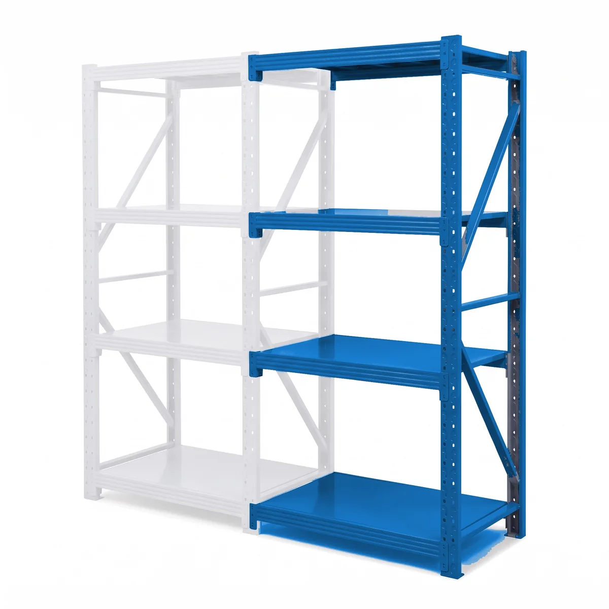 Erweiterungsfeld für Regal · Blau · 200×200×60 · 200 kg