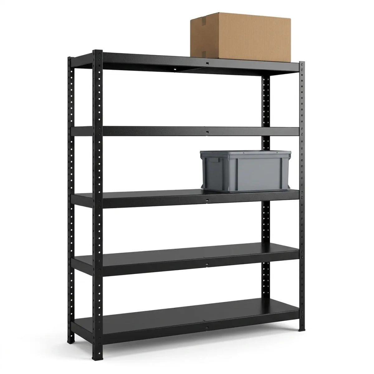 Scaffalature in Metallo Industriali 275 kg · 180x120x45 cm · Nero Nero 2