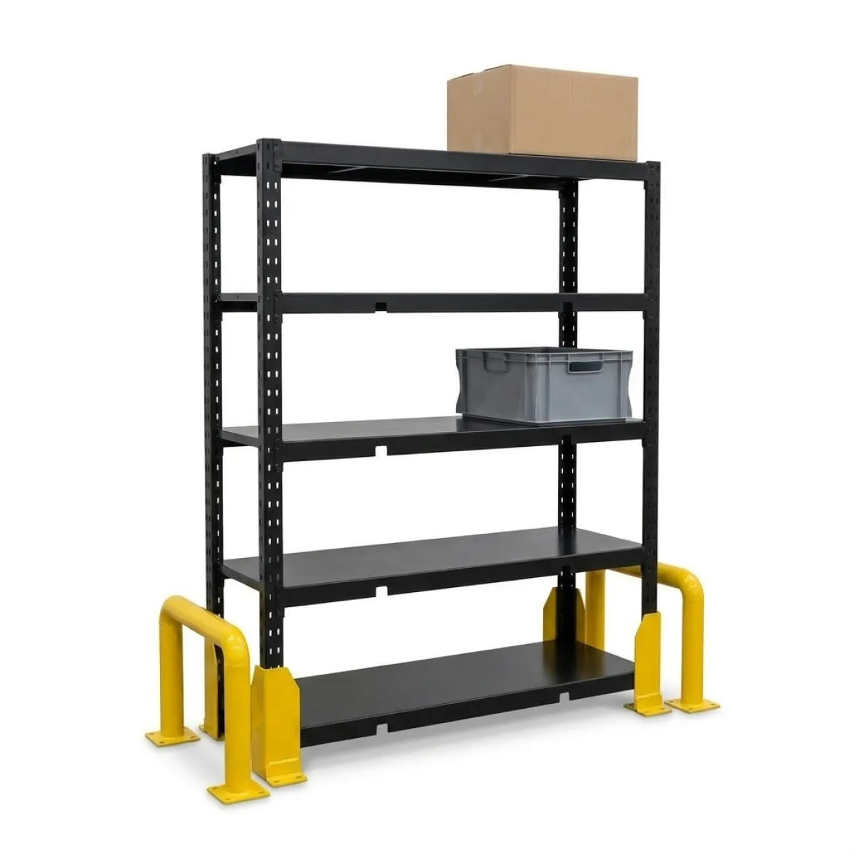 Scaffalature in Metallo Industriali 275 kg · 180x120x45 cm · Nero Nero 5
