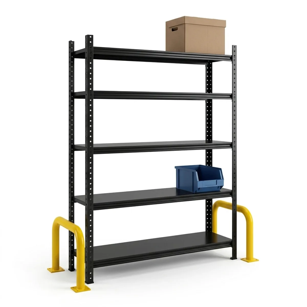 Scaffalature in Metallo Industriali 275 kg · 180x120x45 cm · Nero Nero 4