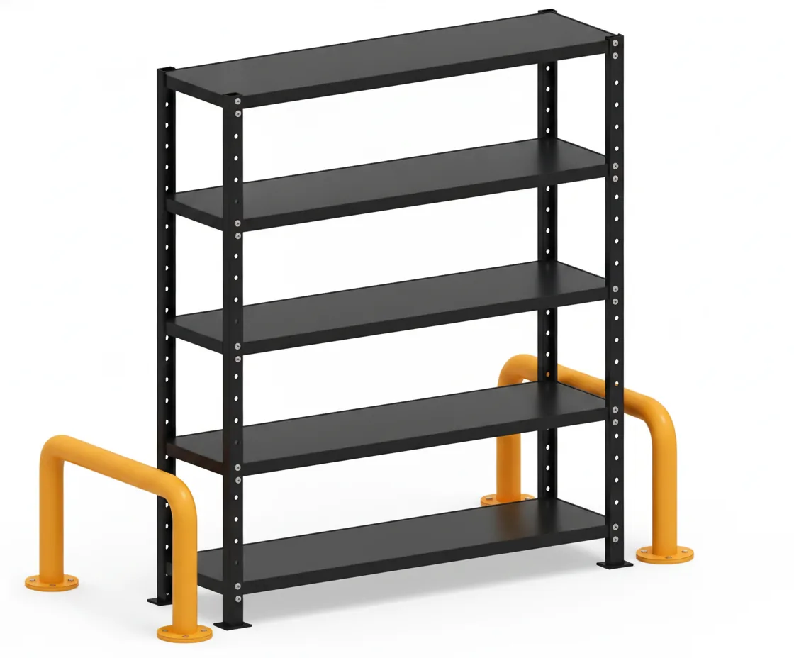 Scaffalature in Metallo Industriali 275 kg · 180x120x45 cm · Nero Nero 7