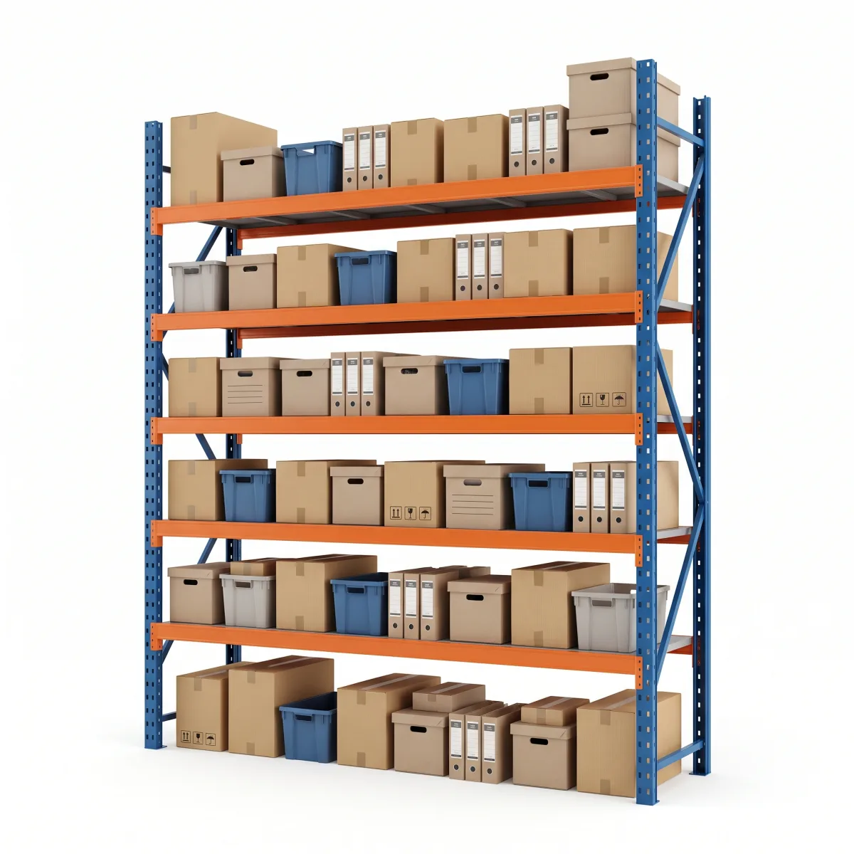 Étagère de Palettisation Conventionnelle 1000 kg · 5 Niveaux · 300x184 Bleu/Orange 16