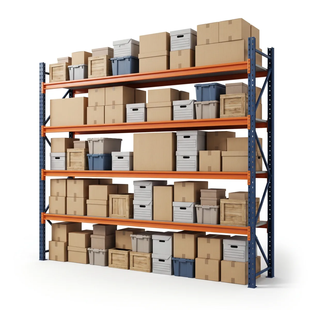 Étagère de Palettisation Conventionnelle 1000 kg · 5 Niveaux · 300x184 Bleu/Orange 15
