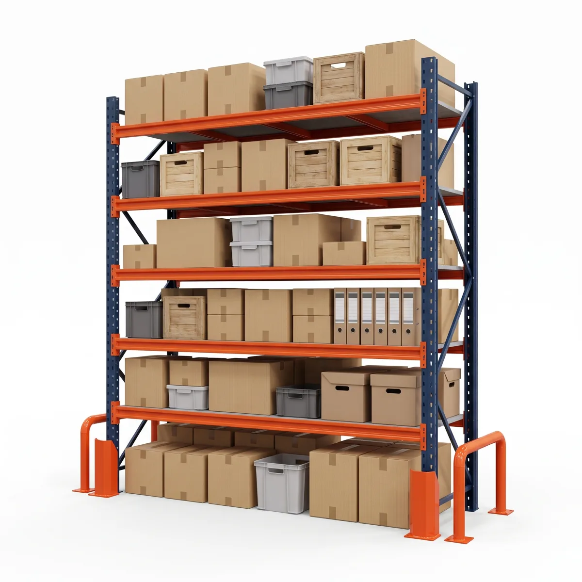 Étagère de Palettisation Conventionnelle 1000 kg · 5 Niveaux · 300x184 Bleu/Orange 7