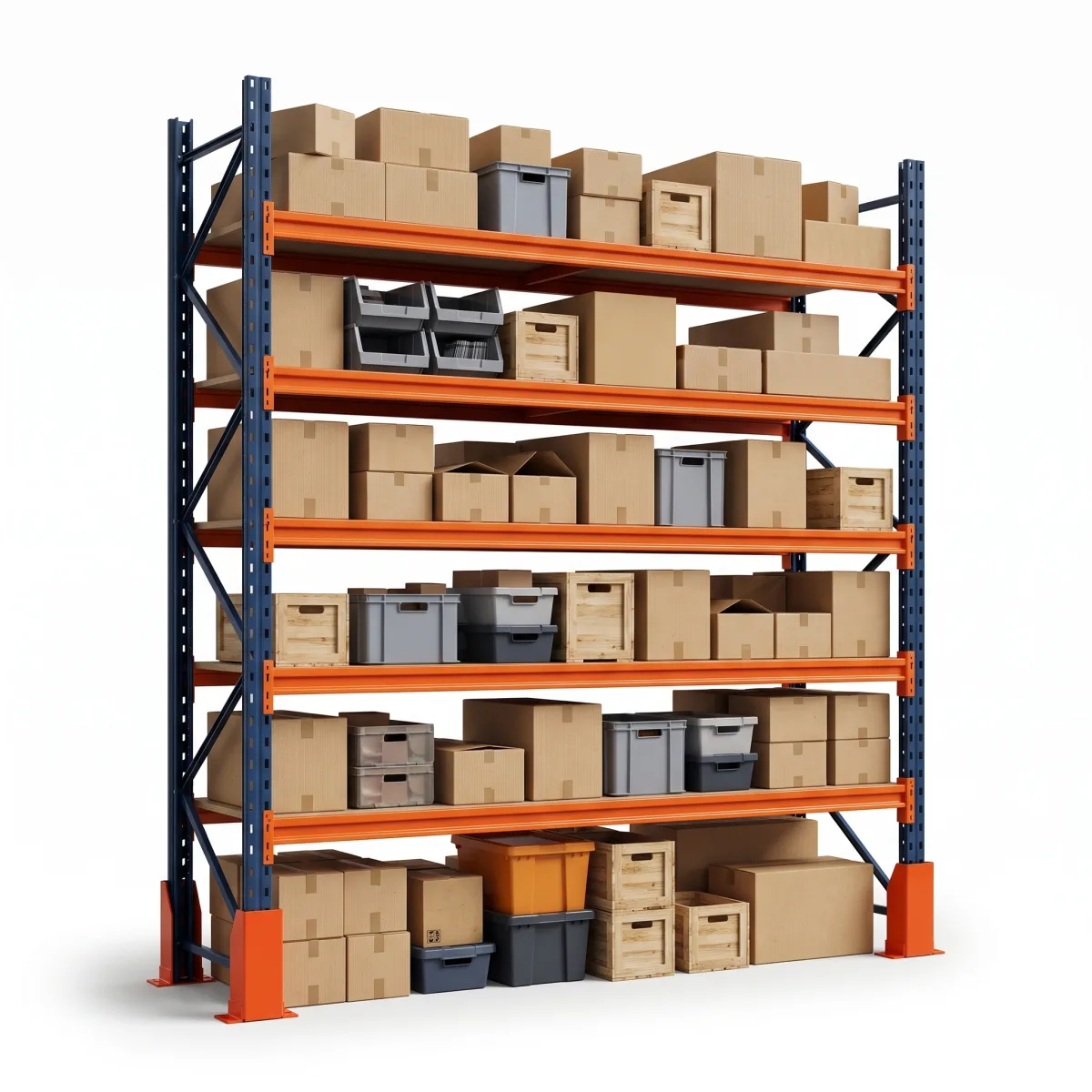 Étagère de Palettisation Conventionnelle 1000 kg · 5 Niveaux · 300x184 Bleu/Orange 5