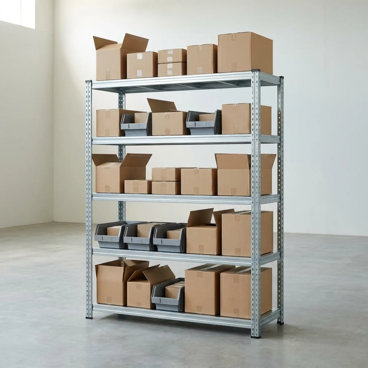 Scaffalature in Metallo Componibili 275 kg · 180x120x45 cm · Zincato Zincato 10