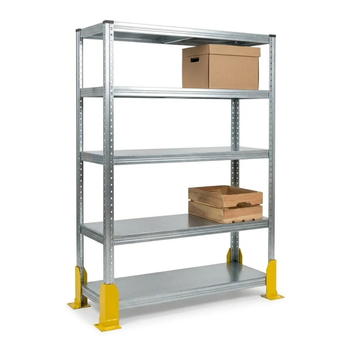 Scaffalature in Metallo Componibili 275 kg · 180x120x45 cm · Zincato Zincato 3