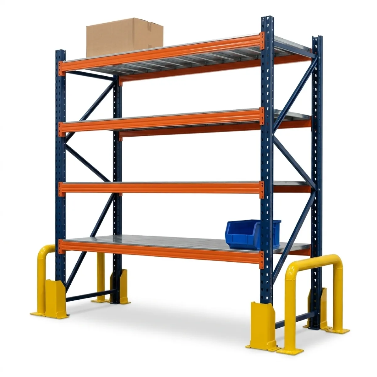 Scaffalatura per Carichi Pesanti 800 kg · 4 Livelli · 250x200x60 cm Blu/Arancione 5