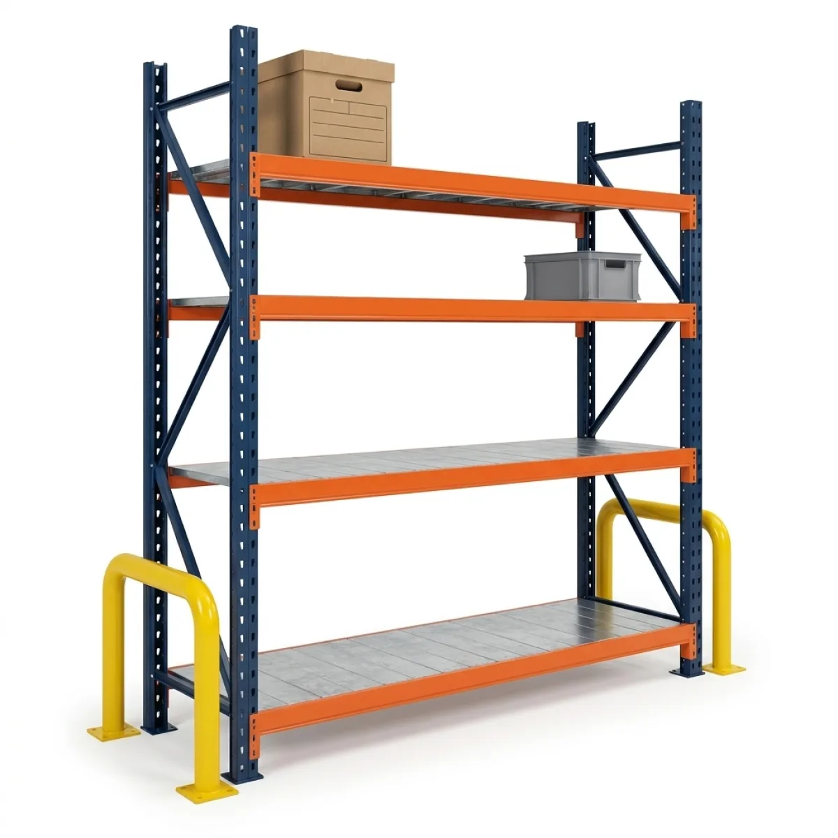 Scaffalatura per Carichi Pesanti 800 kg · 4 Livelli · 250x200x60 cm Blu/Arancione 4