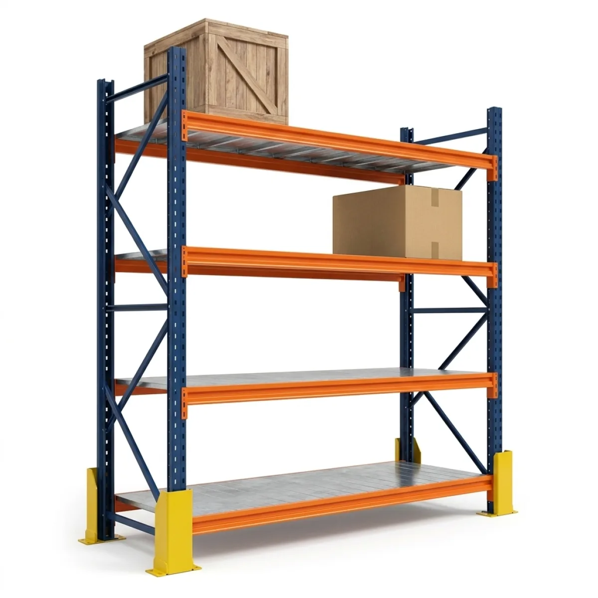 Scaffalatura per Carichi Pesanti 800 kg · 4 Livelli · 250x200x60 cm Blu/Arancione 3