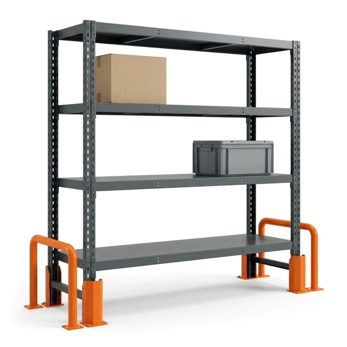 Scaffale Metallico Resistente 200 kg · 200x200x60 cm · Grigio Grigio 8